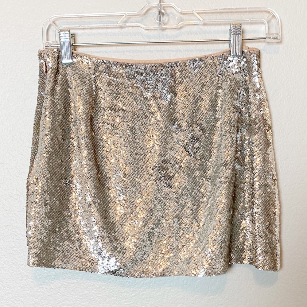 Haute Hippie Sequin Mini Skirt XS